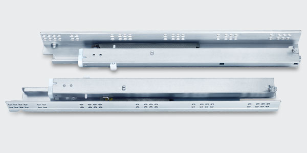 JQ-77 American-style soft closing full extension undermount slide(Max drawer slide thickness: 16mm/19mm,with locking pin and damper)