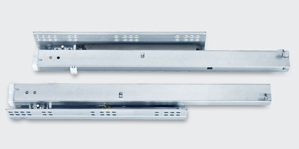 JQ-99 European-style soft closing full extension undermount slide(Max drawer slide thickness: 16mm/19mm,with locking pin and damper)